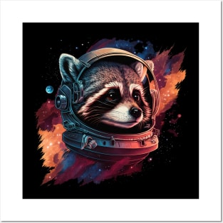 space raccoon Posters and Art